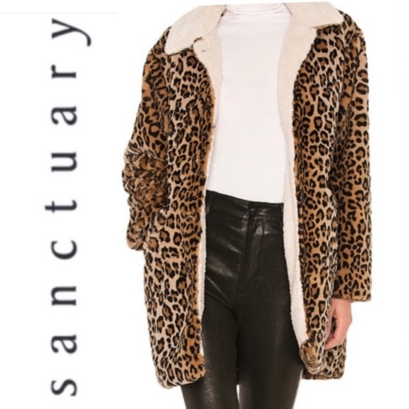 Anthropologie Jackets & Blazers - Sanctuary Sierra Faux Fur  🐆 Coat (S)